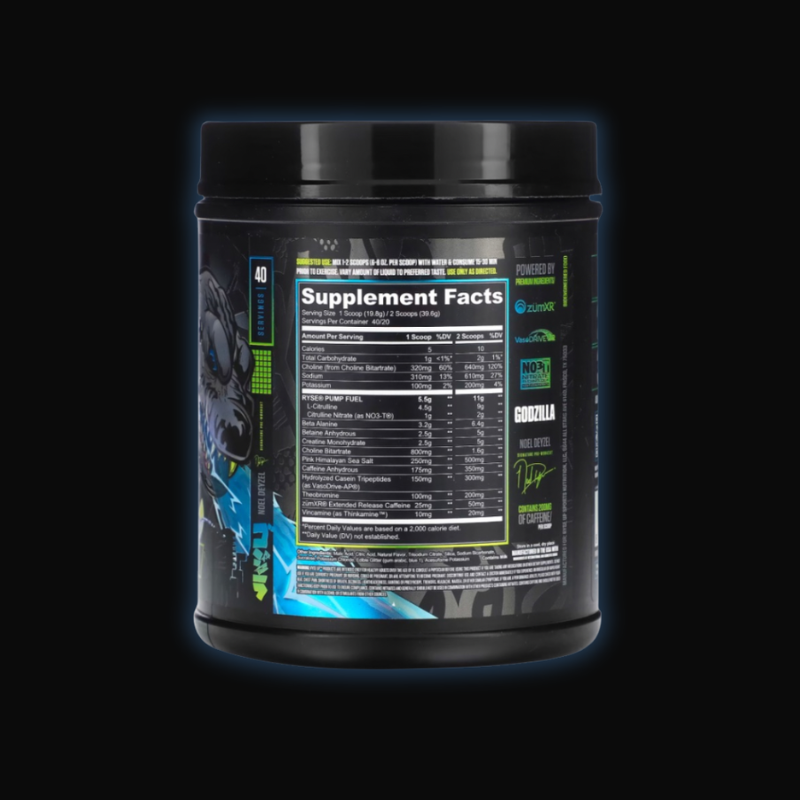 RYSE GODZILLA Pre-Workout – Explosive Energy, Focus & Pump Support